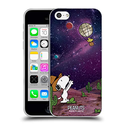 Official Peanuts Nebula Balloon Woodstock Snoopy Space Cowboy Soft Gel Case Compatible for Apple iPhone 5c