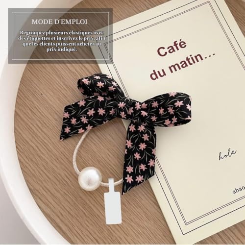 NEUSID Lot de 600 petites étiquettes de prix adhésives blanches pour bijoux, 12 mm x 26 mm, étiquettes pour collier, boucles d'oreilles, bracelet, bague – vue 4