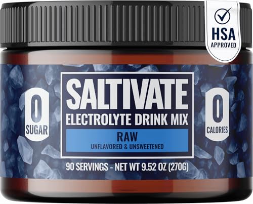 High Sodium Electrolyte Powder for Keto. 4 Key Electrolytes for Fasting - Unflavored, Tastes Salty - 90 Servings - Sodium, Potassium, Magnesium - Zero Calories, No Sugar, No Stevia, No Citric Acid