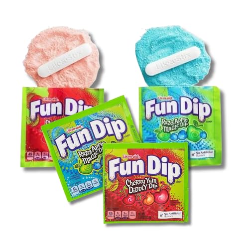 Fun Dip - Pack of 4 - Razz Apple & Cherry Yum - .43 oz. Packets By Lyza's Sweets & Treats