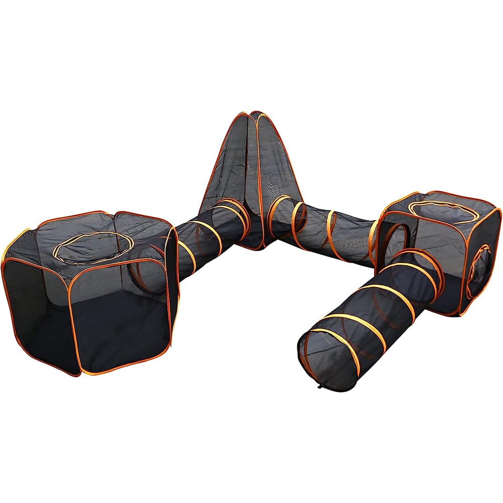 Portable Pet Cat and Dog Tunnel for Indoor and Outdoor,Tent Tunnel Cube Small Animal Compound House 6 in 1 Pet Tent