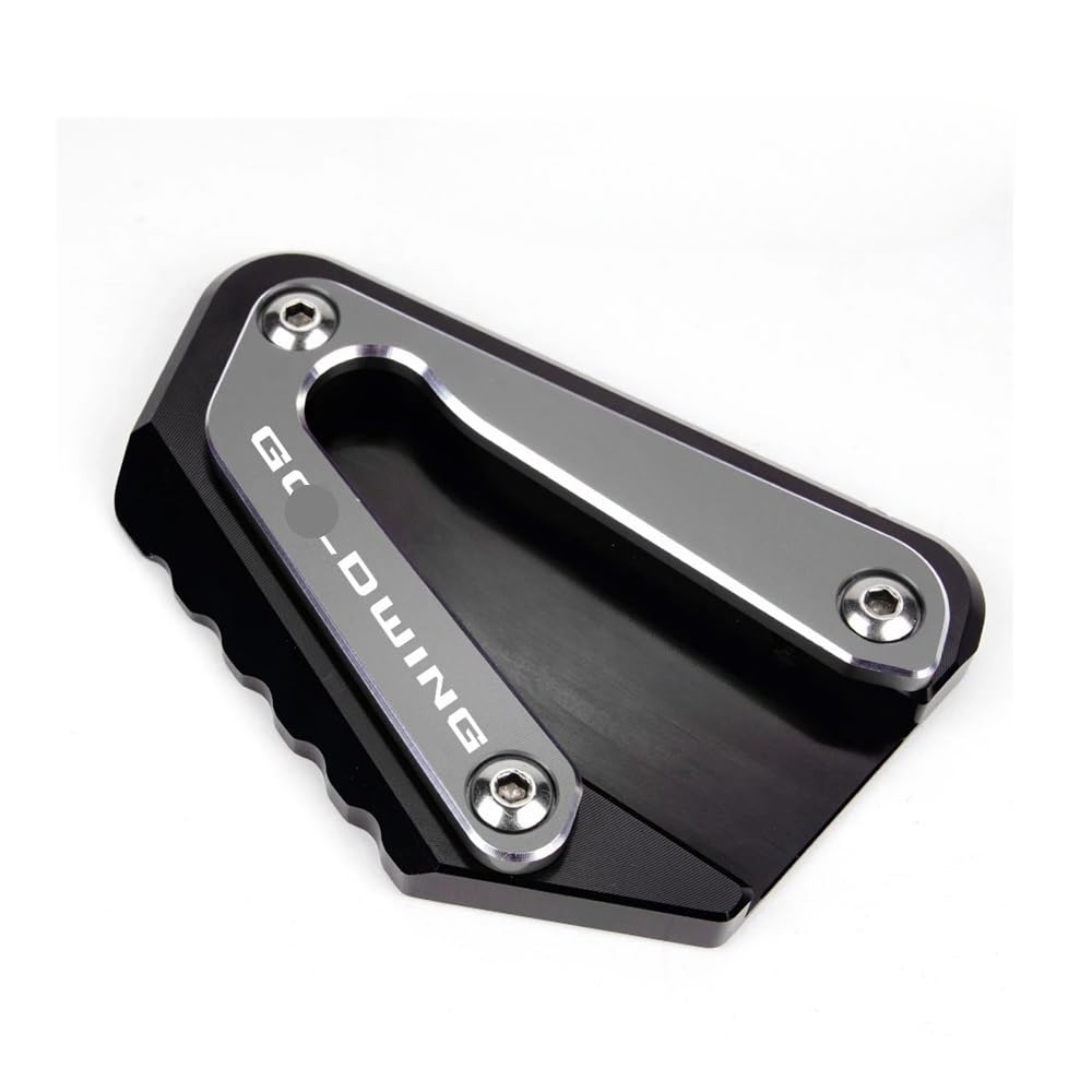 Cavalletto Moto Laterale Moto CNC Piede Supporto Piastra Di Estensione Cavalletto Laterale Ingrandire Per H&on&da Goldwing 1800 2018-2023 GoldWing GL 1800 2002-2017(2002-2017 grey)