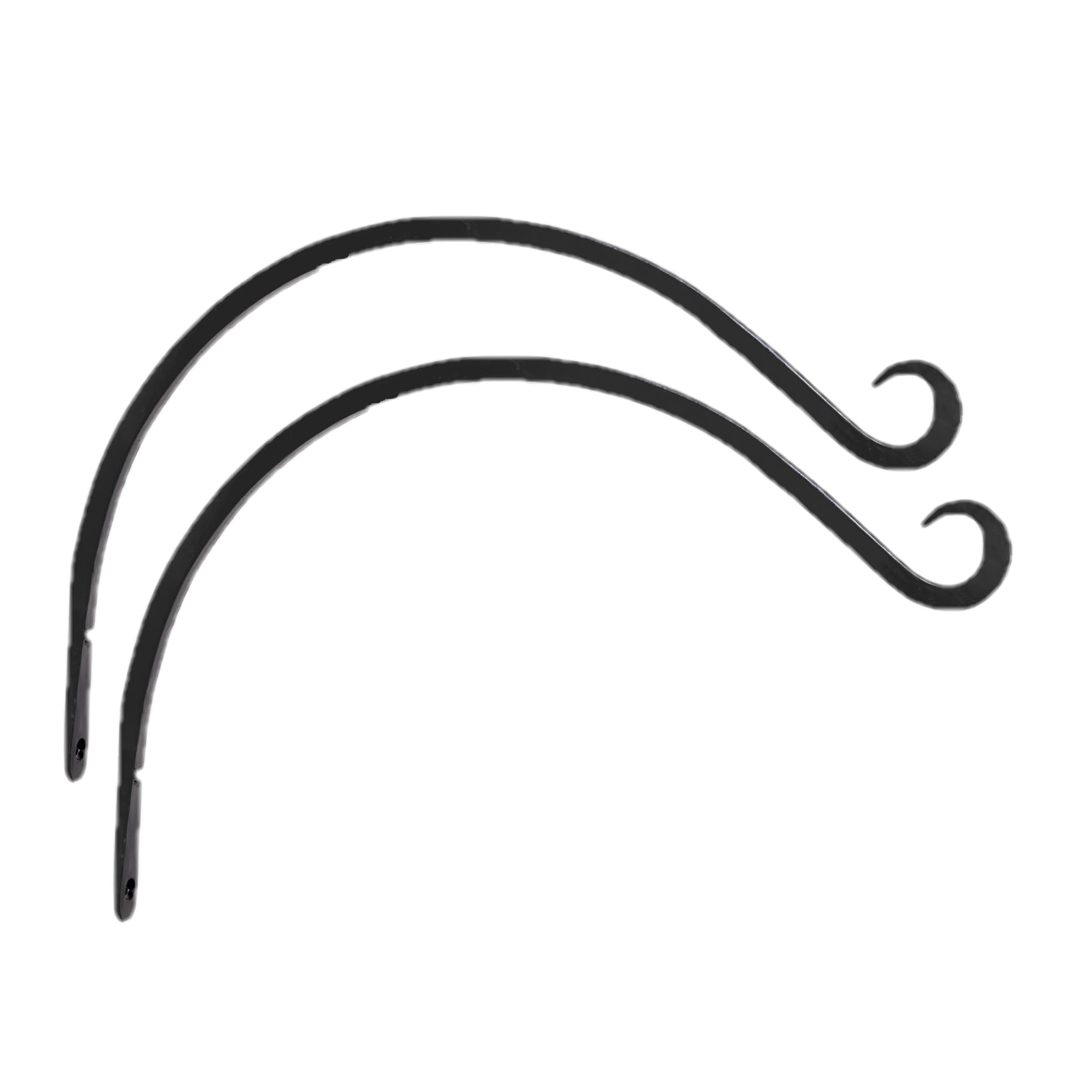 REAL ECO STAR Metal Wall Hook Hanging Plant Bracket | Decorative Straight Plant Hanger for Pots, Bird Feeders, Planters, Lanterns, Cotton, Wind Chimes Indoor and Outdoor (Pack of 2, L Black 28)-image-20
