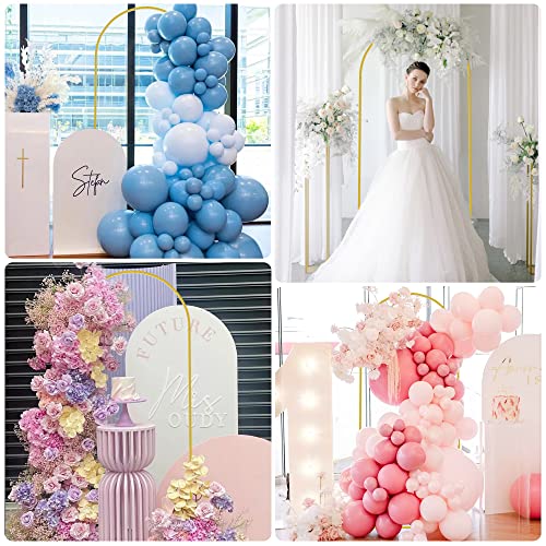 Image of Putros Arch Backdrop Stand, 6ft, Metal Wedding Arch Stand, Gold, Arched Background Frame for Birthday Party, Baby Shower, Graduation, Photography Decoration
