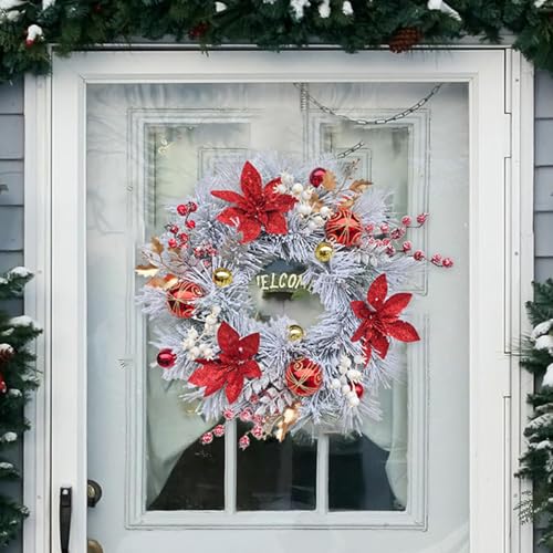 Corona de Navidad anticaída para puerta principal y ventanas expuestas 4