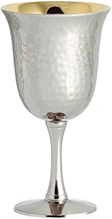 Zion Judaica Stunning Hammered Kiddush Cup - Optional Personalization (Not Personalized)