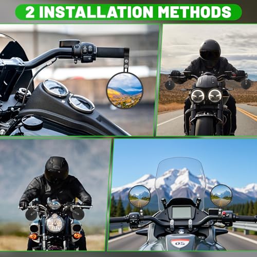 Rétroviseurs moto pour guidon 22mm résolvant les angles morts - 5