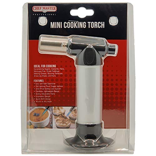 Chef Master 90269 Mini Cooking Torch | Kitchen Blow Torch | Adjustable Flame | Self-Igniting Piezo Trigger Ignition | Easy and Safe Operation #1