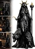 Hecate Statue,Underworld Hekate,The Witch of The Night,Hecate Greek Goddess with Her Hounds of Magic Resin Sculpture (A)