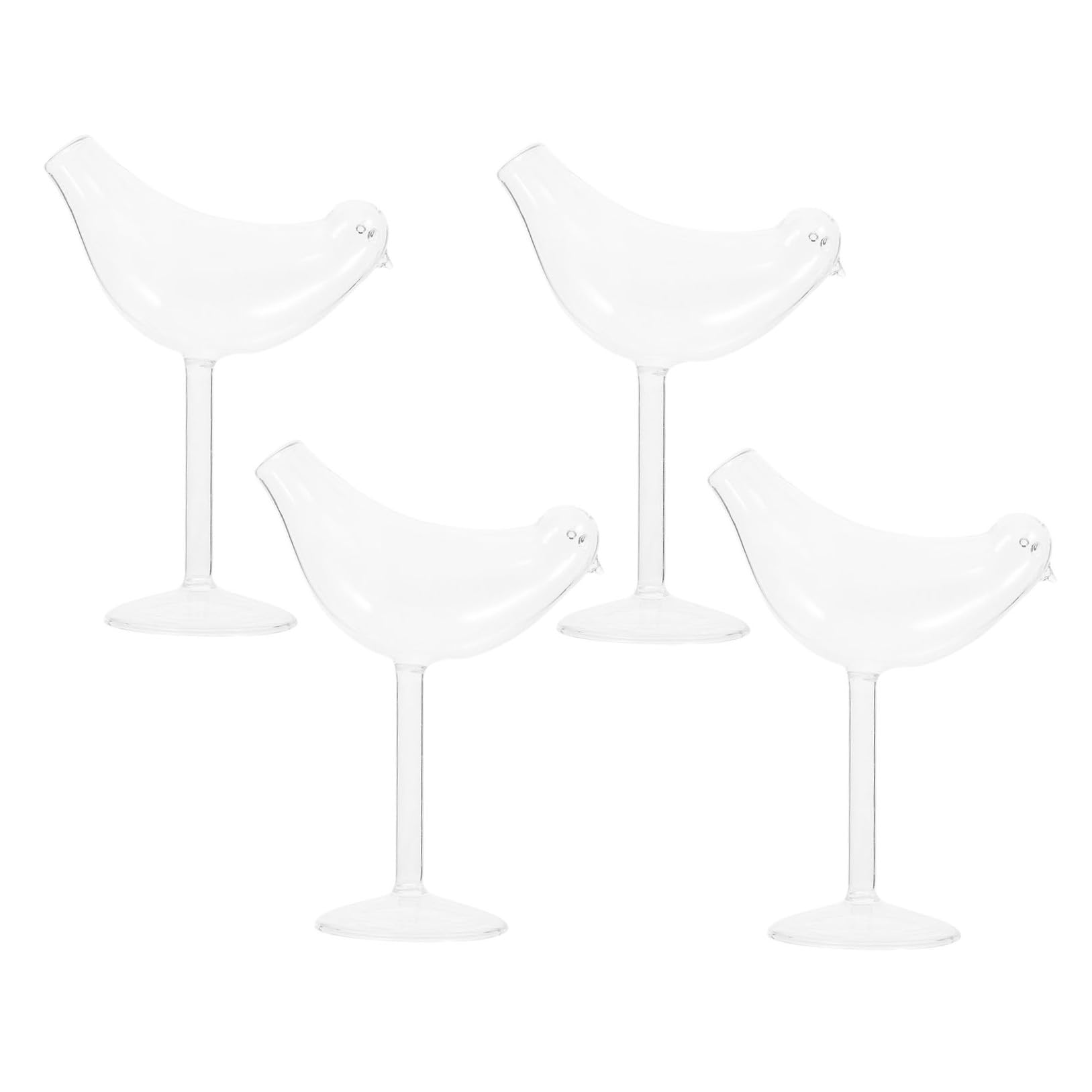 Verres à vin d'oiseau à cocktail transparents 150 ML élégants pour service de bar