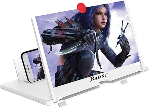 Lupa de pantalla 3D de 12 pulgadas para teléfono celular, amplificador HD, ampliador de pantalla de aumento para películas, videos y juegos con
