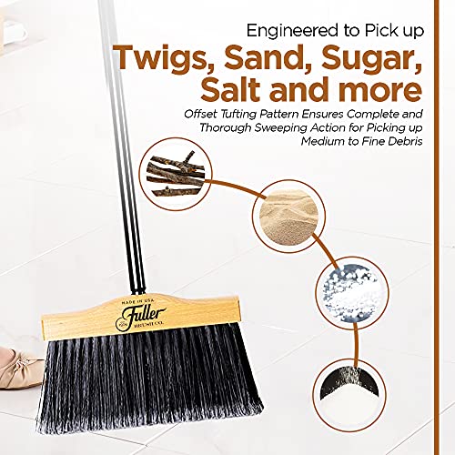 Fuller Besenkopf für Innen- und Außenbereich, strapazierfähig, breite Holzbürste, mit langen Borsten, für Salon, Geschäft, Küche und Garage – Bild 8
