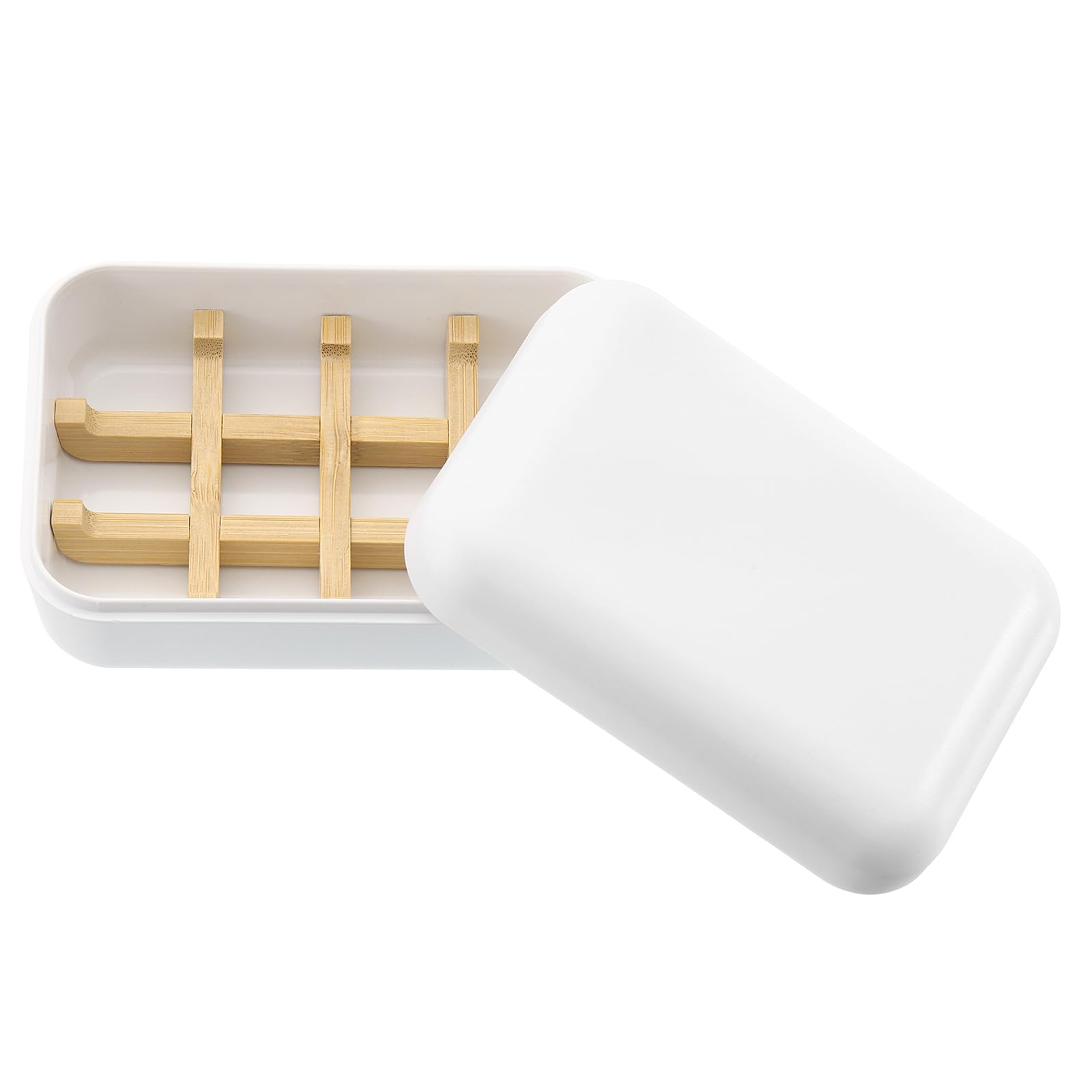 Porte-savon en bois anti-ramollissement avec couvercle uxcell