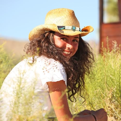 Image of Cowboy Hat Bands for Men Women, Leather Hatbands Belt for Cowboy /Western /Fedora /Cowgirl Hats