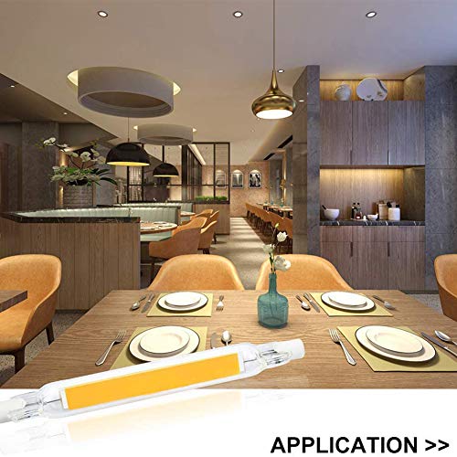 Uybag 20W R7S Base 118Mm Led Bulb Dimmable J118 Linear Reflector Bulbs Equivalent 200W Halogen Light Slim Cob Filament Spotlight Floodlight For Ceiling Lamp Pack Of 8,Warm White,220V~240V #TOP1