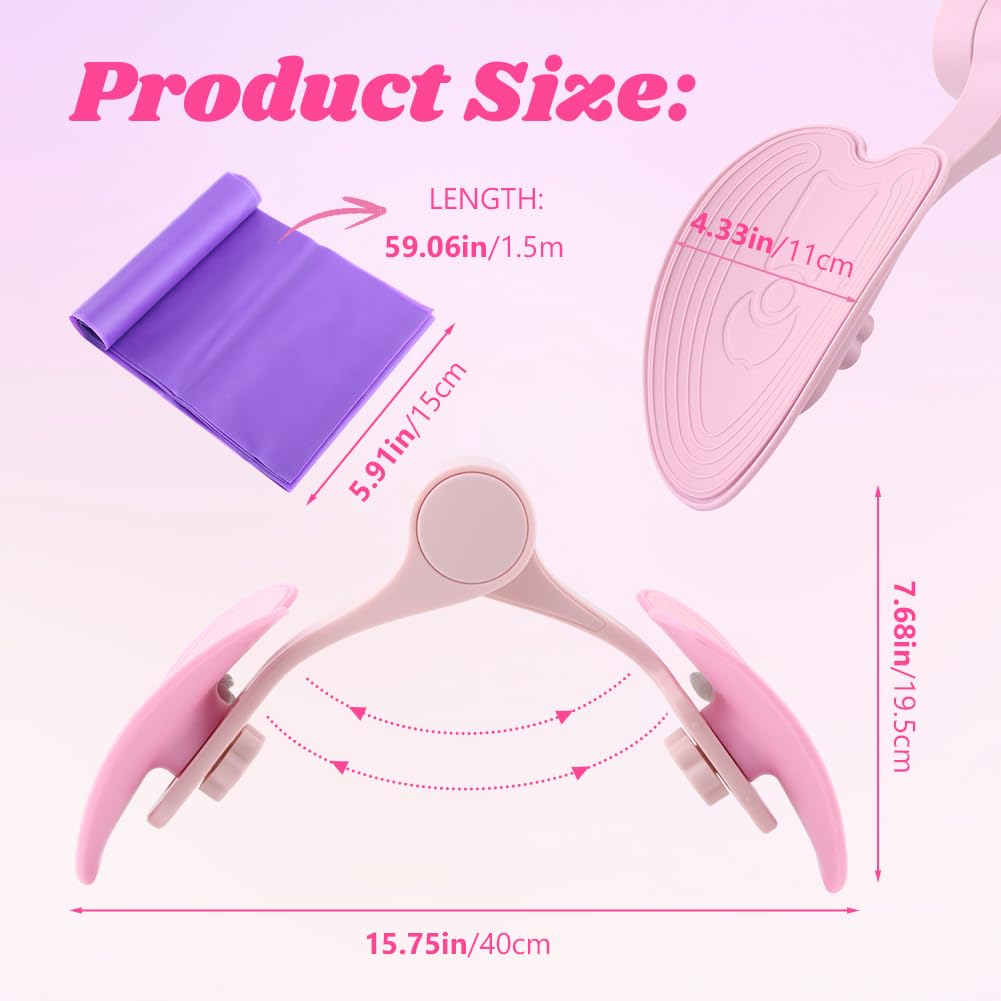 Thigh Master, Beckenbodenmuskeltrainer mit Widerstandsband, Hüft- & Beckentrainer Kegel Exerciser, Inner Thigh Exercise Workout Equipment für Muskelstärkung & Toning