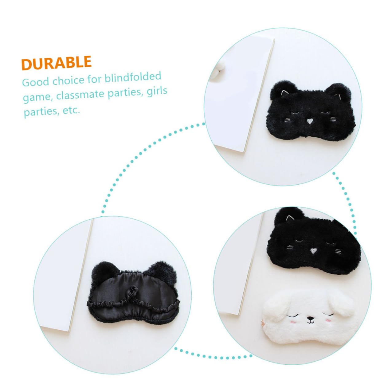 Ipetboom 10pièces Masque De Sommeil Doux Avec Motif Cartoon Pour Couvre-yeux Pour Sommeil Apaisant Et Voyage