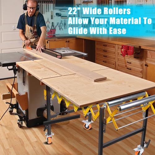 WETOXL Expandable Roller Conveyor Flexible Roller Conveyor, Adjustable Roller Conveyor with Skate Wheels, 700 lbs Capacity with Height Adjusts Up to 45 inches