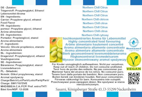 Northern Chill Citrus arôme concentré Sasami 100ml pour DIY