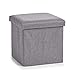 Produktbild ZELLER Present - Schöner LEBEN. Praktisch WOHNEN. 14345 Sitzbox, Kunstleinen/MDF, 35 x 35 x 35 cm, grau, ca. 35 x 35 x 35 cm