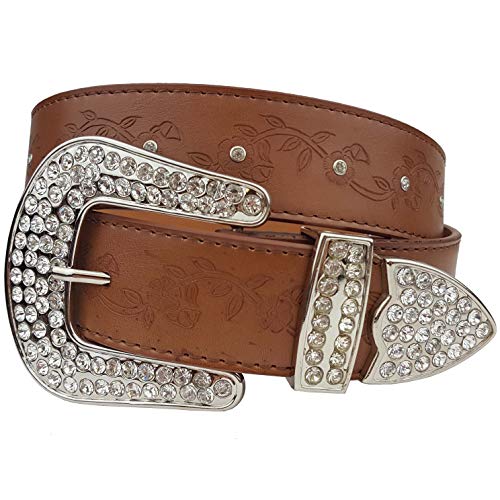 Western Crystal Buckle Belt in Vegan,Non-Animal Belt
