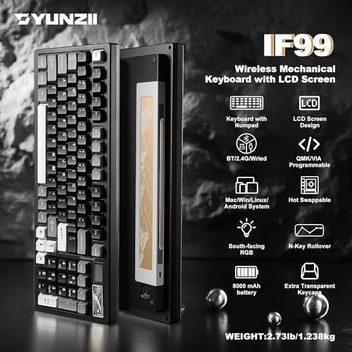 YUNZII IF99 96%レイアウト ワイヤレス ゲーミングキーボード の商品画像 1