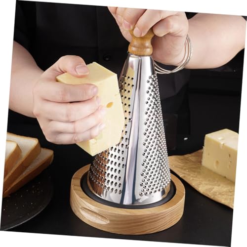Rallador multipropósito de acero inoxidable con mango de madera miniatura 5