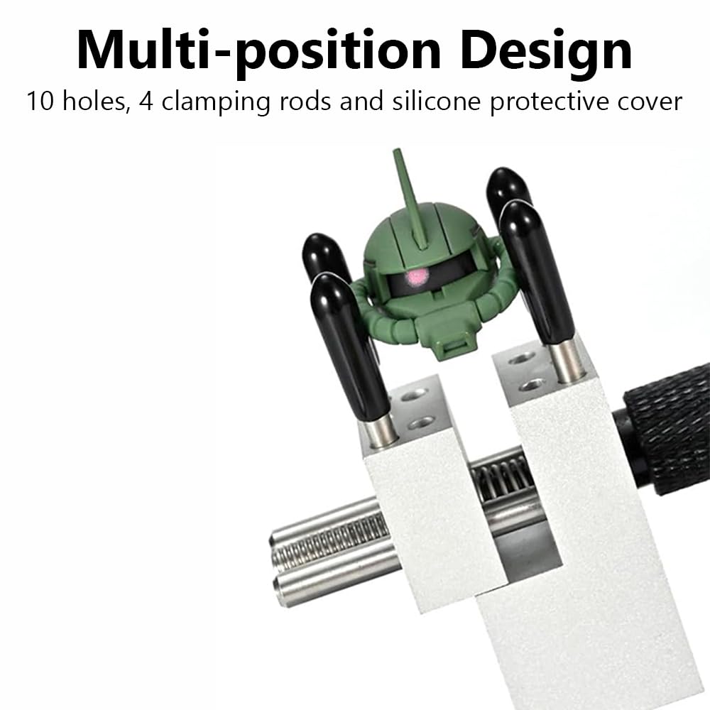 Mini étau universel, tête sphérique rotative à 360° avec base lestée stable, broches réglables en silicone anti-rayures pour modélisme, peinture, bijoux, électronique