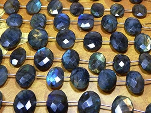 Labradorite perles facettées ovales 13x18mm pour création bijoux