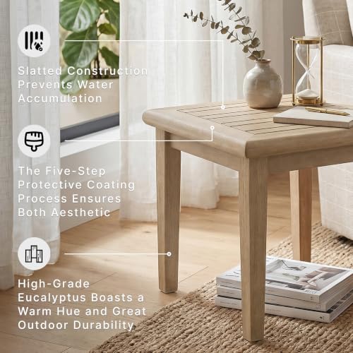 Signature Design by Ashley Gerianne Outdoor End Table, Eucalyptus Wood - image 4