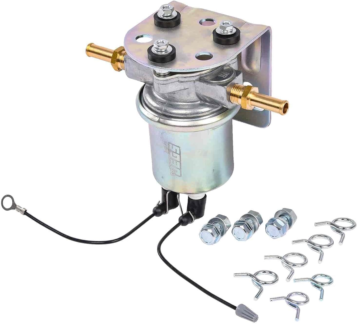 JEGS 159068 Universal Electric Marine Fuel Pump 6-8 psi 12V DC 1 Amp Draw 72 GPH