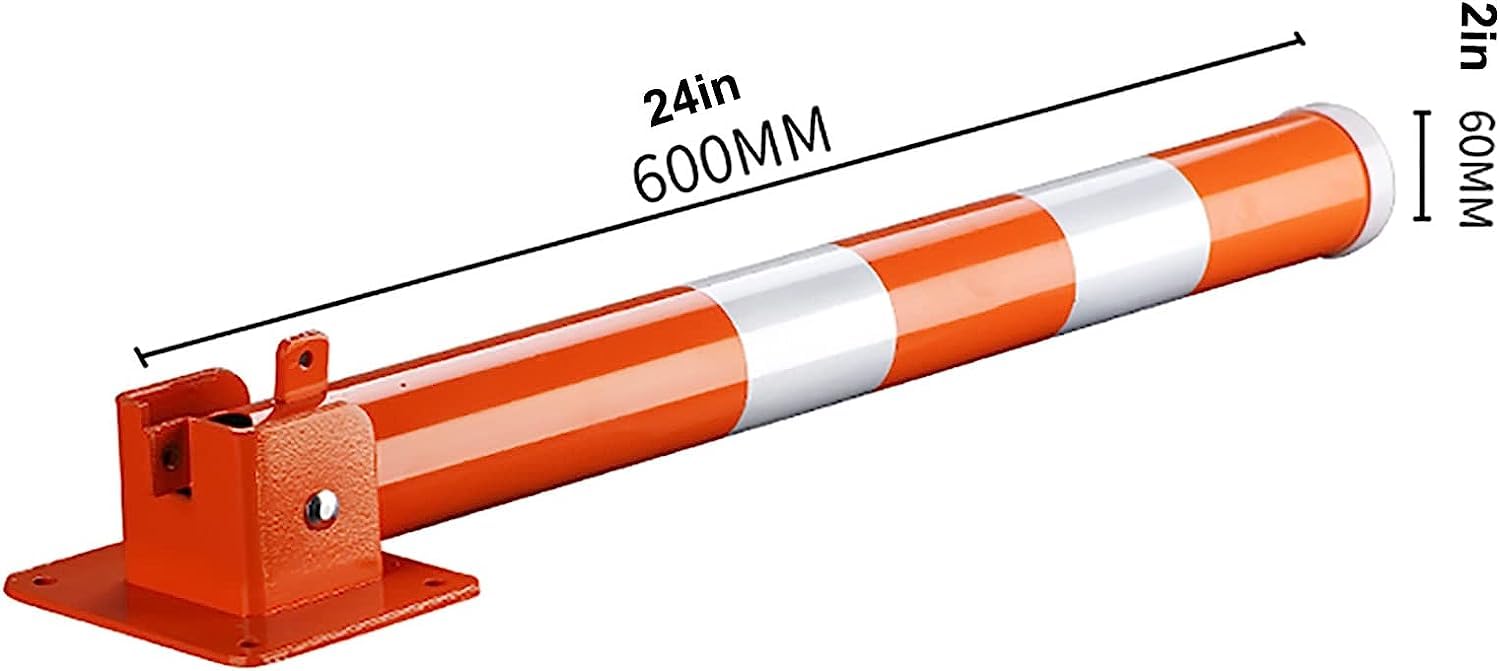 Lane crash post, Składany słupek parkingowy z blokadą, 4 śrubami kotwiącymi