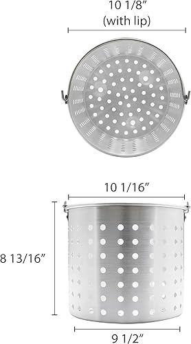 Miniatura 9 de Cesta de vapor de aluminio de 100 cuartos de galón, se adapta a olla de 100 cuartos de galón, inserto de cesta de vapor, cestas de vapor para