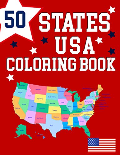 50 States USA Coloring Book: Dover History Coloring Book| American State By State Coloring Book | Educational Geography Workbook | 50 States Activity ... To Color And Learn More Details For States