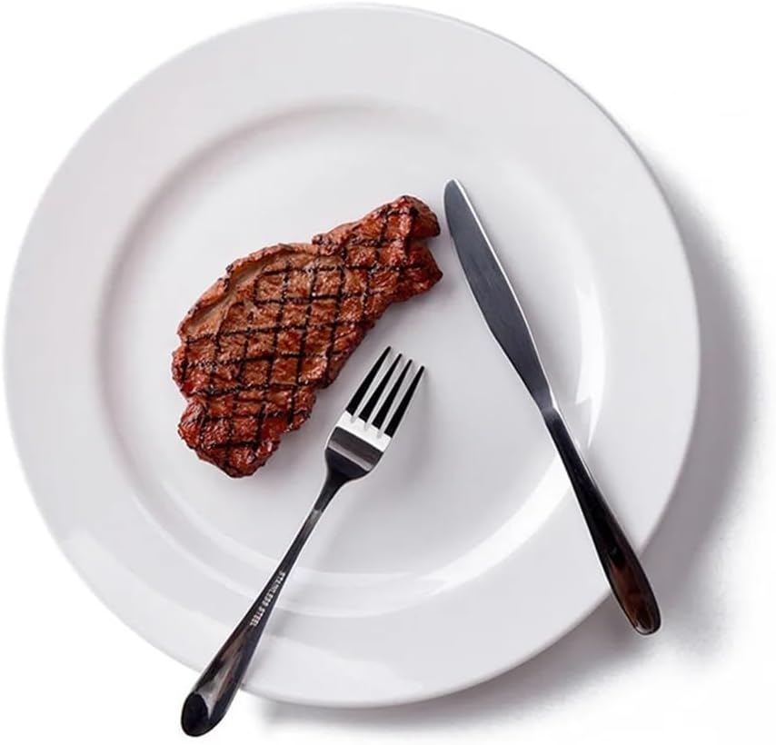 Dinner Plates White Round Steak Plates - Hotel & Household Dining Sets(6inch)