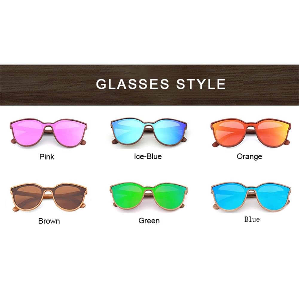 Gafas de sol de madera de bambú para mujer, polarizadas, UV400, para conducir, estilo vintage, para hombre.