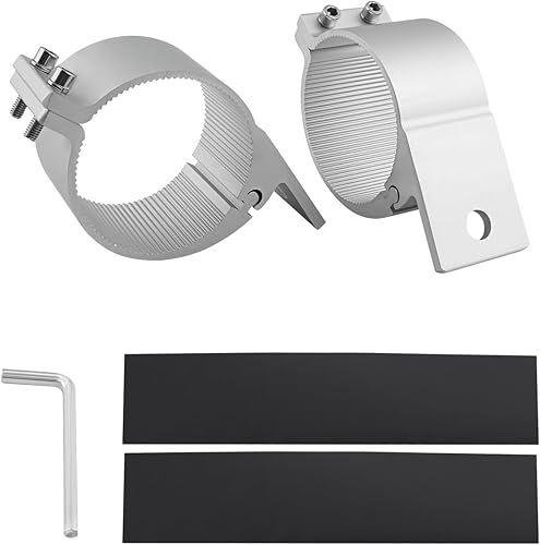 Abrazadera de tubo plateado de 3 pulgadas para barra de luz LED, soporte de montaje de barra de buey para barra de empuje, kit de abrazadera