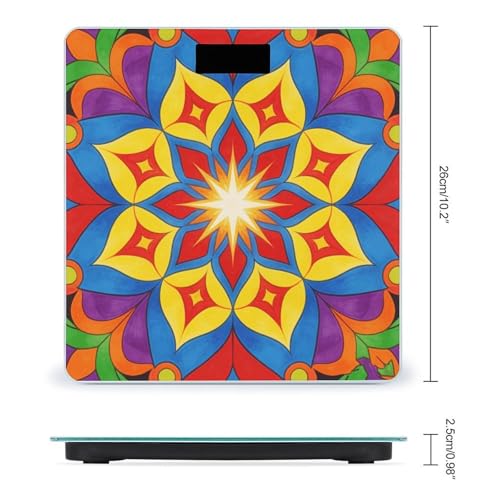 Báscula digital de baño con vidrio templado y pantalla LED miniatura 2