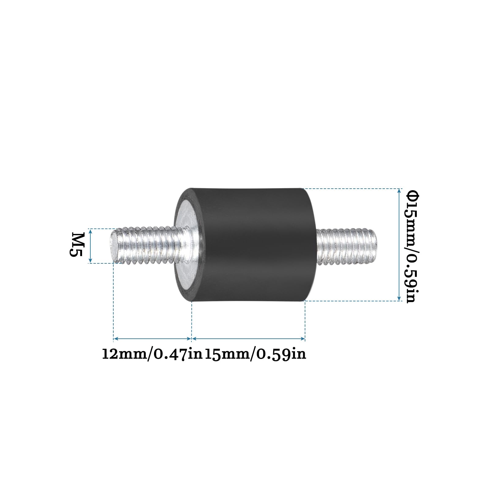 QUARKZMAN Supporti In Gomma Antivibranti M10 Maschio/femmina 60x50 Mm Per Compressori E Generatori