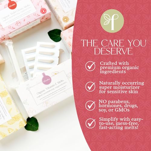 Image of Femallay Everyday Moisturizing Vitamin E Vaginal Melts, 100% Natural Suppositories, For Dyness and Menopausal Women, Limited Ingredients, 14 Individually-Sealed Melts + 1 Applicator, 3-Pack