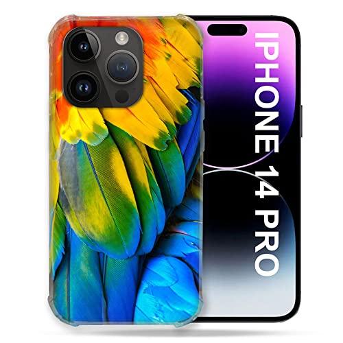 Coque iPhone 14 Pro plume perroquet pour sublimer vos photos de vacances