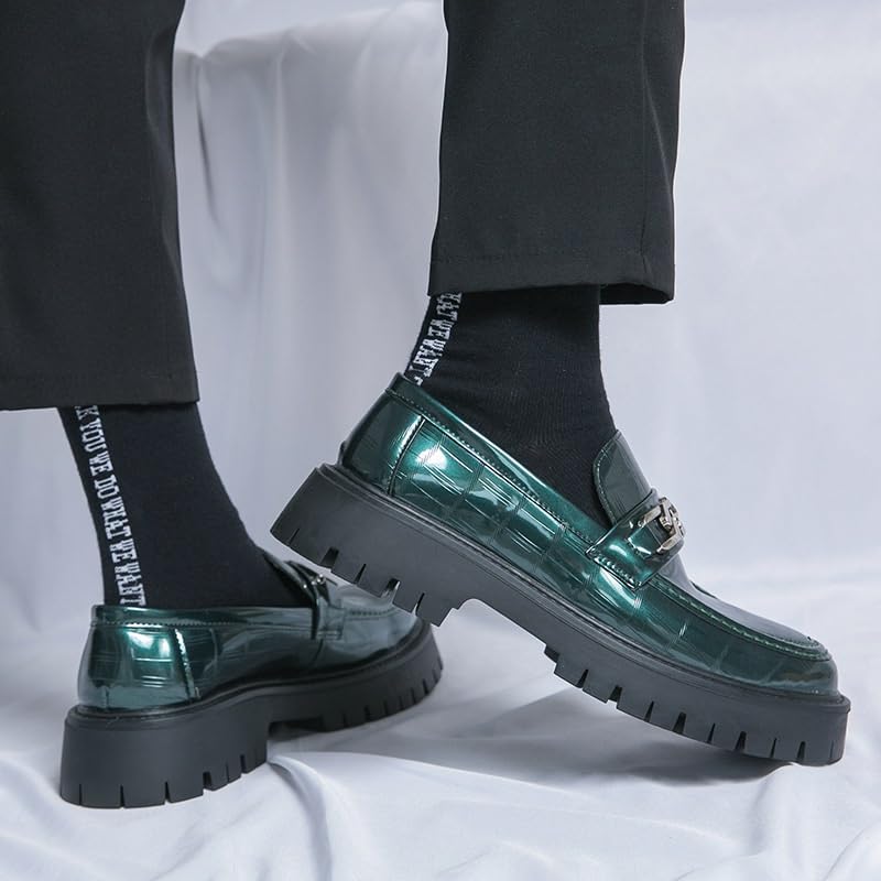 Men's Loafers Slip-On Shoes with Non-Slip Sole Leather Casual Sneakers for Mens for Business Dinners4