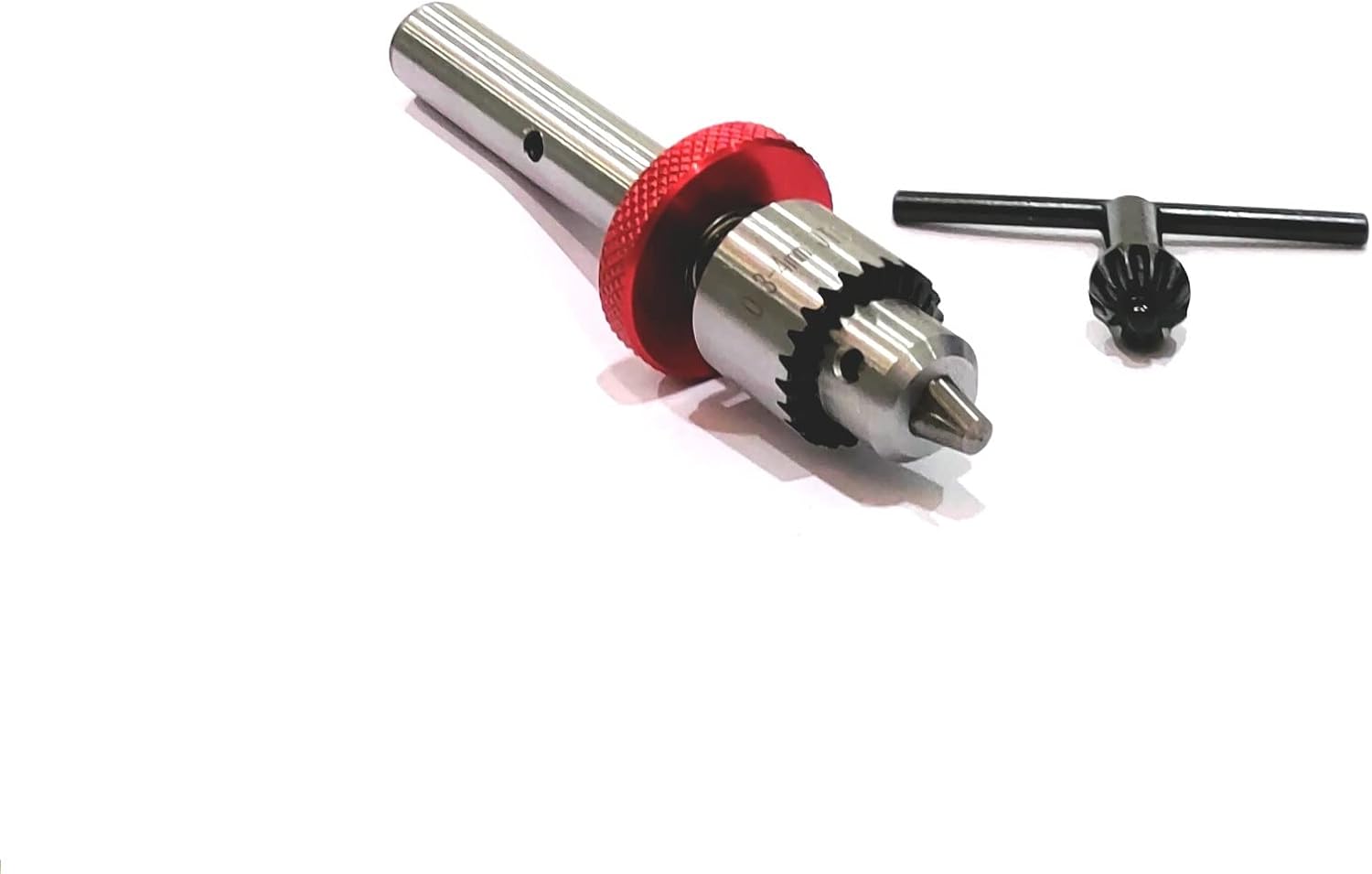 Buyohlic Micro Fine JT0 Taper to mount Drill Chuck with Key 0.3-4mm Manual Feed Control-Avoids Breakage 1/2'' Shank Adapter ((Set of Both))
