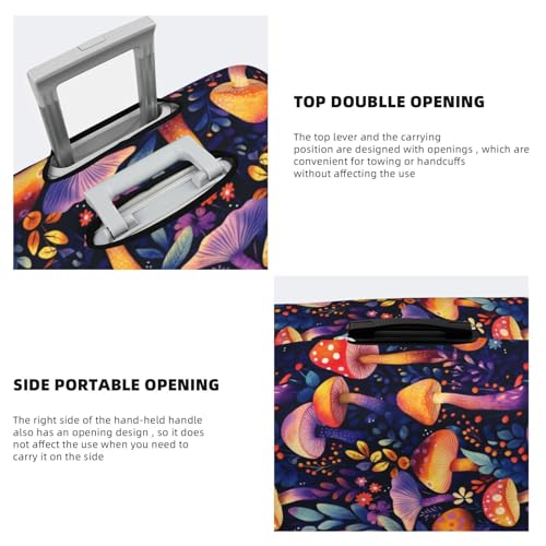 Luggage Cover - Colorful Mushrooms A Print Travel Suitcase Covers For Luggage, High Elasticity Suit Case Cover Protector Fits 18-32 Inch4