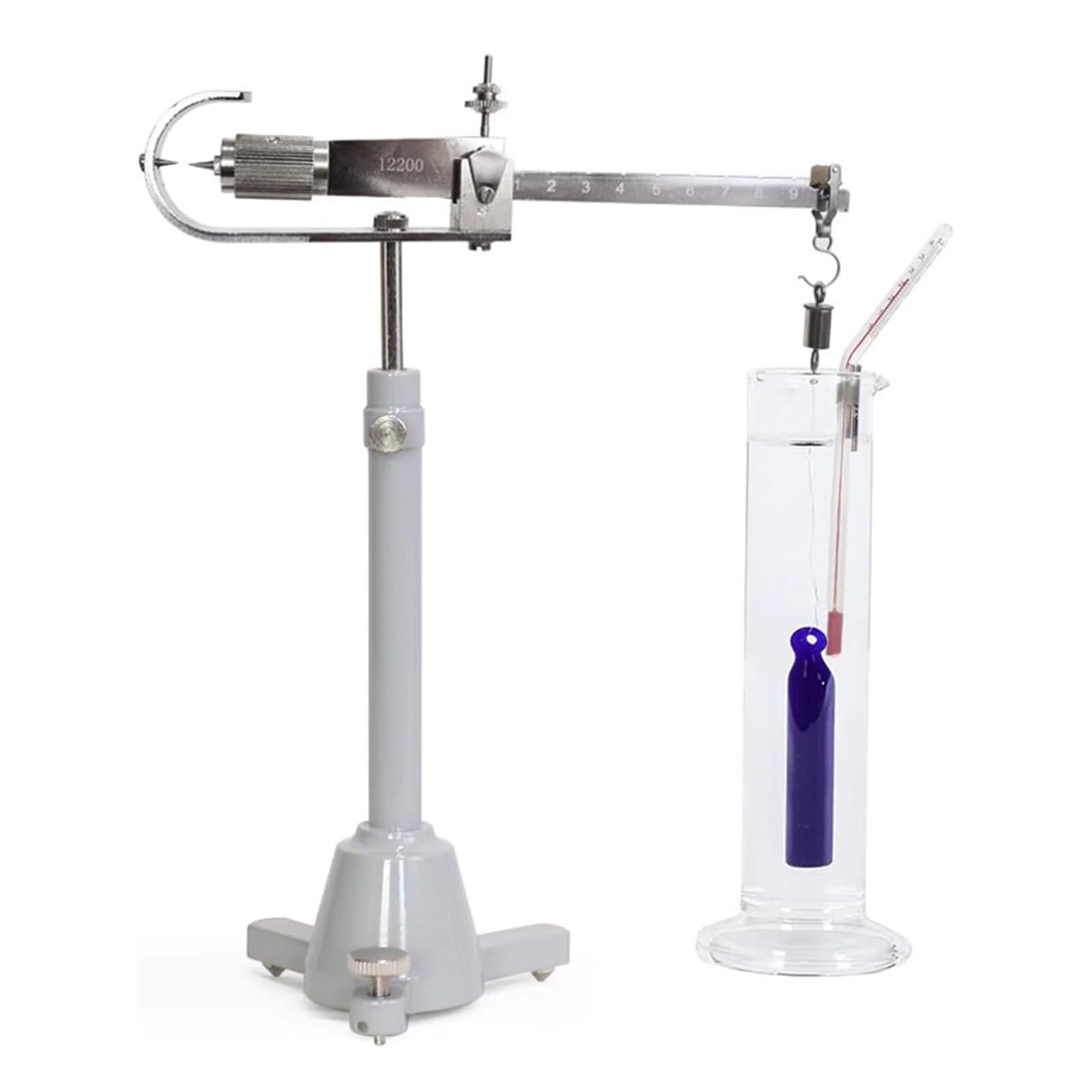Balanza de densidad de líquidos, báscula de peso mecánica, rango de medición 1-2.000, precisión 0.001, puerto de drenaje de 5 cm³ para medición de densidad de líquidos de laboratorio