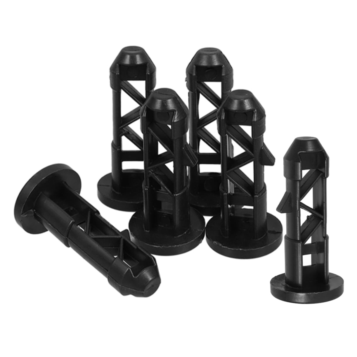 Cabilock 6pcs Trash Can Lid Connectors Sturdy Plastic Wheelie Bin Cover Parts for Garbage Can Easy Installation for Residential Commercial Use