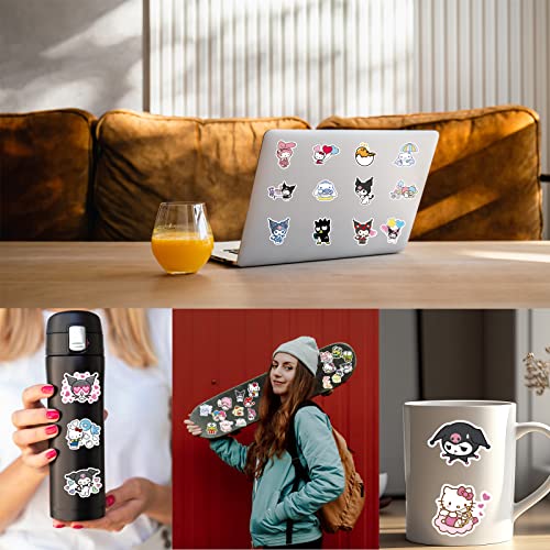 100Pcs Kawaii Stickers, Anime Stickers, Helllokittty Stickers Mymelody&Kuromi Cute Stickers Pack Kids Waterproof Sticker Aesthetic Vinyl Stickers, Skateboard Stickers For Teens Girls Kids #TOP1
