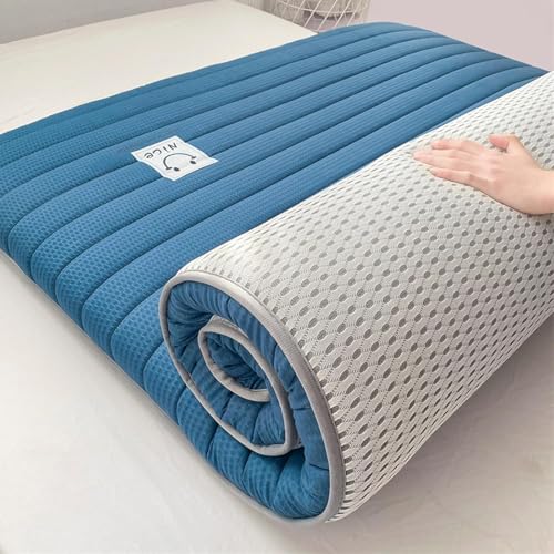 Colchón de suelo plegable individual/doble, colchón de futón japonés de 8 cm, colchón grueso para el hogar, camping, dormitorio, colchón, tumbona, cama, blanco, 80 x 190 x 8 cm