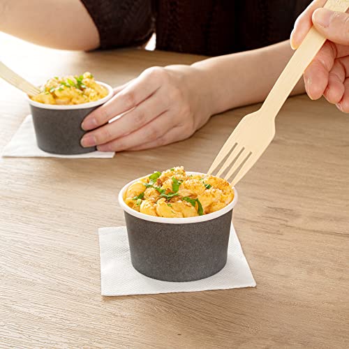 Image of Coppetta 3 Ounce Paper Cups, 50 Durable To Go Cups - Lids Sold Separately, Disposable, Gray Paper Dessert Cups, Freezable, For Cafes And Restaurants - Restaurantware