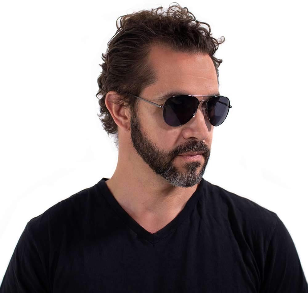 VITENZI Bifocal Sunglasses for Men and Women Aviator Reading Sun Tinted Glasses with Readers - Milan
